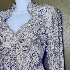 Vintage Totally 80’s Nite Line Beaded Cocktail Dress size 14